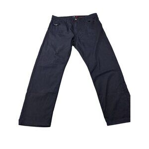 Dockers Mens Black Straight-Fit Pants W36 L29 Cotton Blend